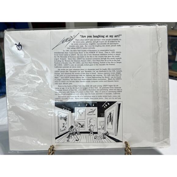 Jeff Leedy Studios " The Trouble With Dogs" 9x12 Signed Print - Picture 2 of 5